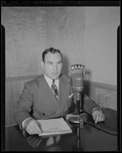 Unidentified man at WAAB microphone