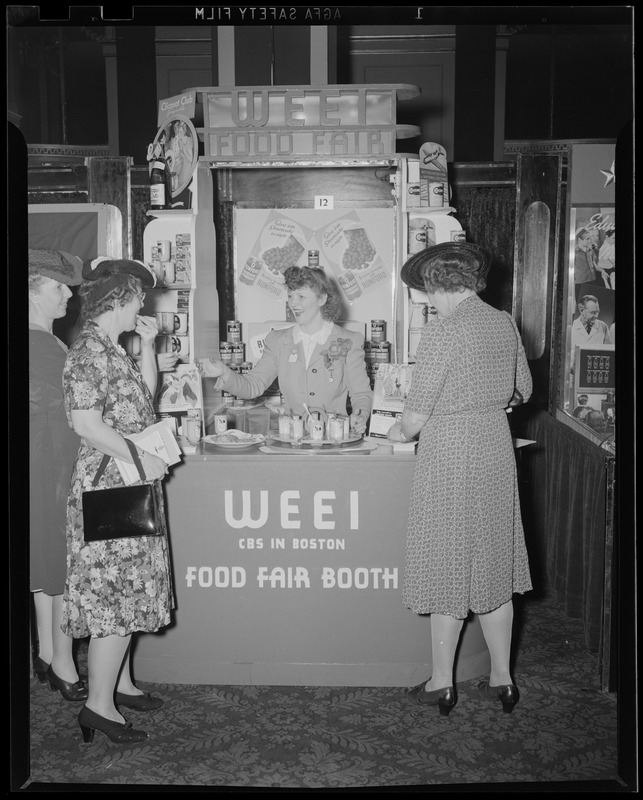 Food fair booth at Statler Hotel