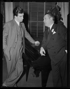 Harold E. Fellows with another guest at Joseph Cherniavsky's reception