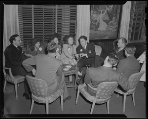 Joseph Cherniavsky with Jean Collins and other guests at his reception