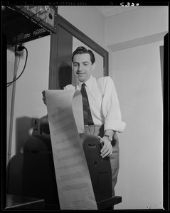 Stuart Novens at teletype