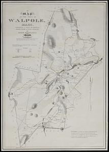 A map of the town of Walpole, Mass.