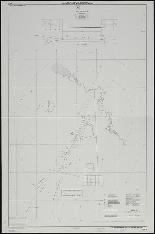 Airport obstruction chart, OC 632, Yellowstone Airport, West Yellowstone, Montana