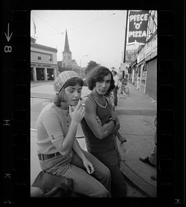 Teens on Centre Street in Jamaica Plain, Boston