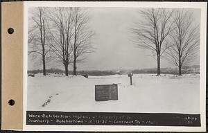 Contract No. 21, Portion of Ware-Belchertown Highway, Ware and Belchertown, Ware-Belchertown highway at property of William A. and Sarah Stead, looking southerly, Belchertown, Mass., Dec. 13, 1932