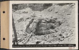 Contract No. 30, Stream Control Works at Main Dam, Swift River Reservoir, Belchertown, Enfield, Ware, excavation for shaft at diversion tunnel, Belchertown, Mass., Jul. 11, 1932