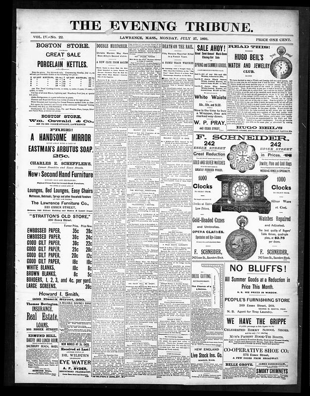 The Evening Tribune. July 27, 1891 Digital Commonwealth