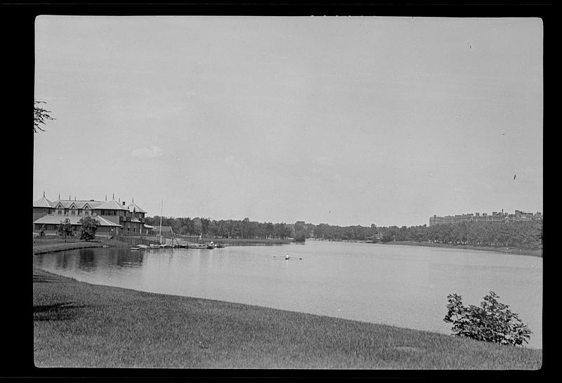 Charles River from Larz Anderson Bridge [i.e. Anderson Memorial Bridge], Cambridge