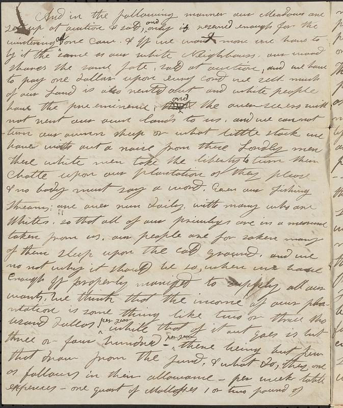 Mashpee Revolt, 1833-1834 - Declaration from Mashpee Indians, May 21, 1833