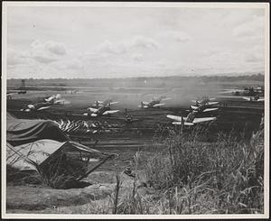 Marine SBDs at Henderson Field, Guadalcanal