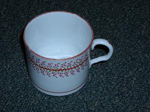 English painted teacup