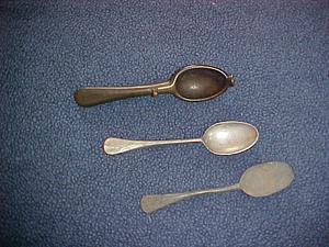 Old pewter spoon cast from early mold