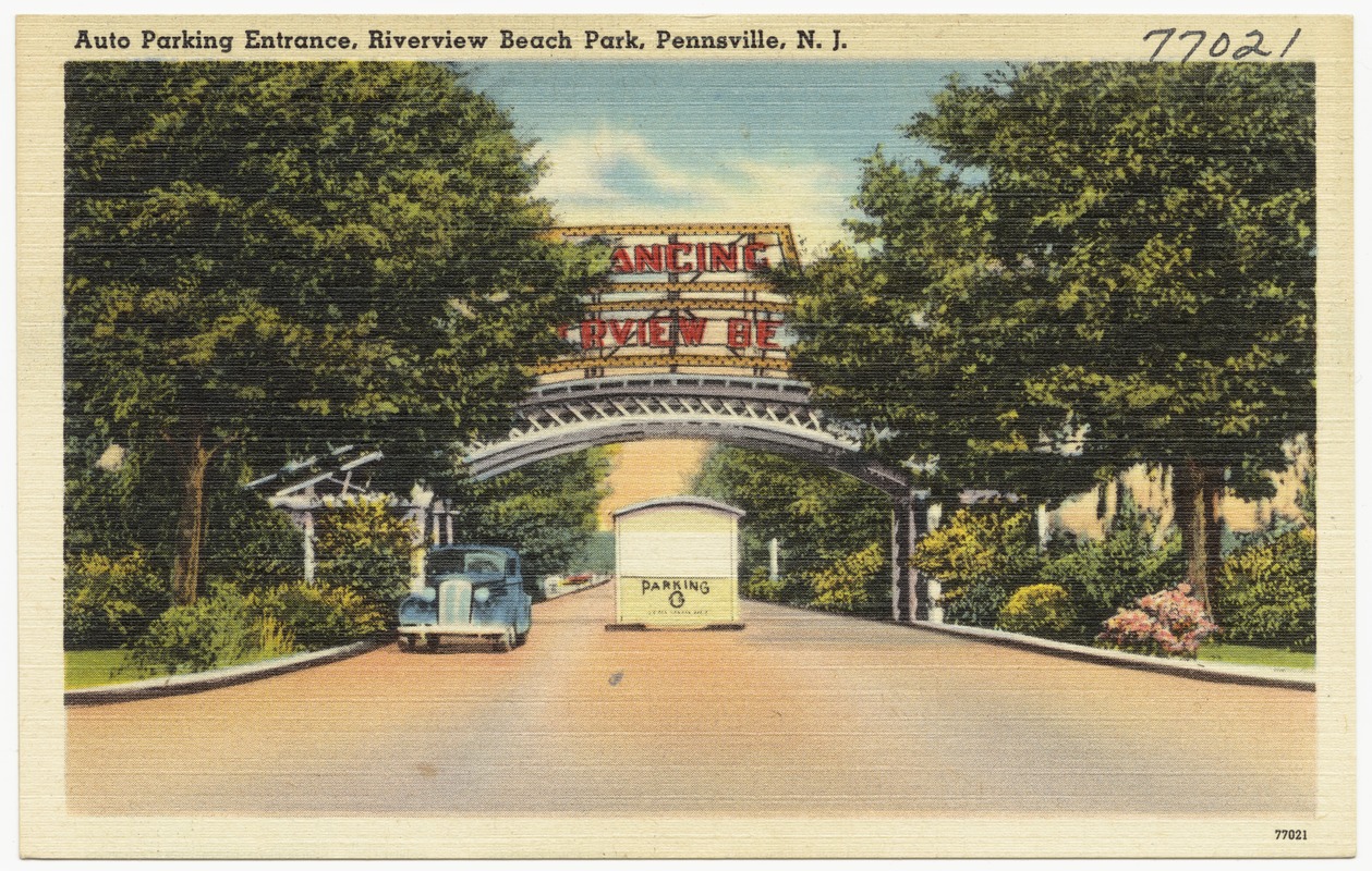 Auto parking entrance, Riverview Beach Park, Pennsville, N. J.