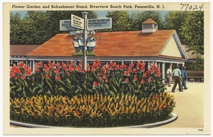 Flower garden and refreshment stand, Riverview Beach Park, Pennsville, N. J.