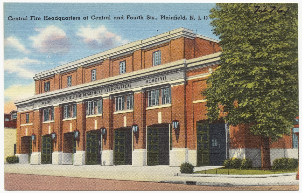 Central fire headquarters at Central and Fourth St., Plainfield, N. J.