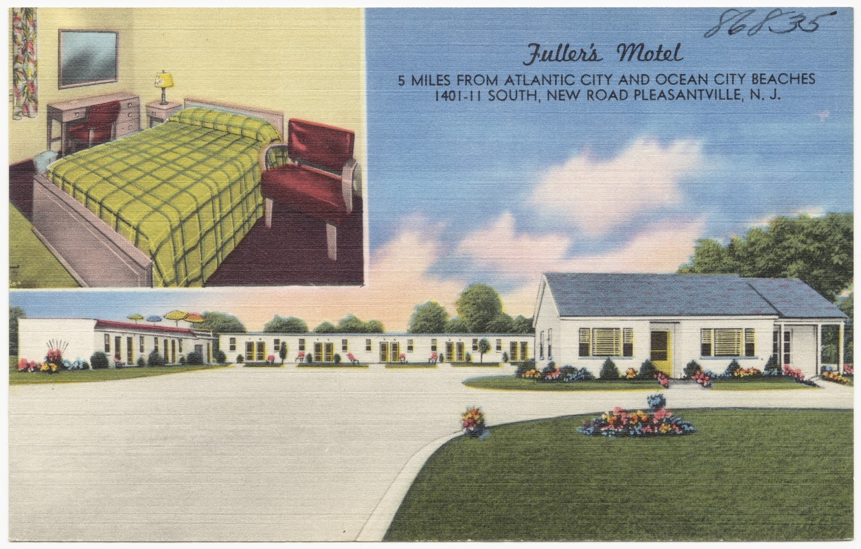 Fuller's Motel, 5 miles from Atlantic City and Ocean City beaches, 1401-11 South, New Road Pleasantville, N. J.