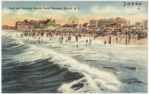 Surf and bathing beach, Point Pleasant Beach, N. J.