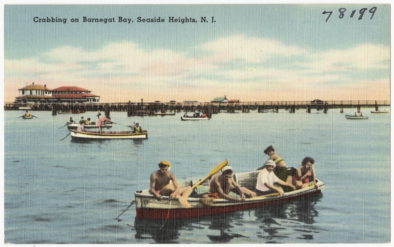 Crabbing on Barnegat Bay, Seaside Heights, N. J. Digital Commonwealth