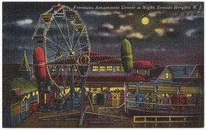 Freemans Amusement Center at night, Seaside Heights, N. J.