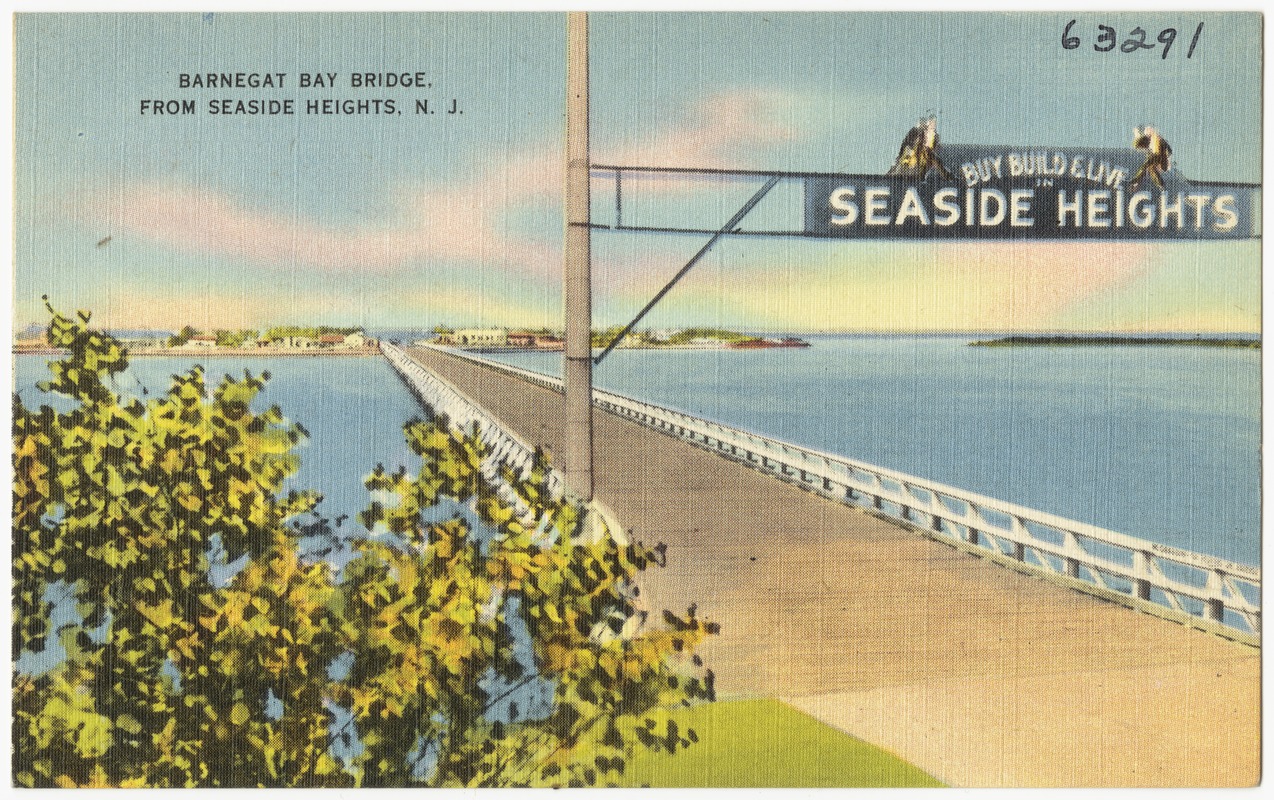 Barnegat Bay Bridge from Seaside Heights, N. J.