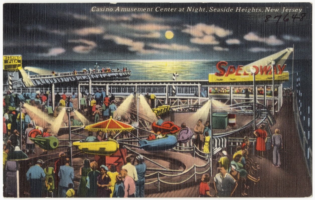 Casino Amusement Center at night, Seaside Heights, New Jersey