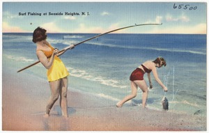 Surf fishing at Seaside Heights, N. J.