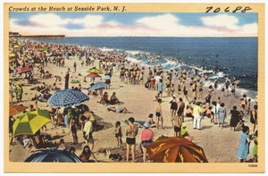 Crowds at the beach at Seaside Park, N. J.