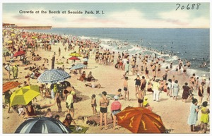 Crowds at the beach at Seaside Park, N. J.