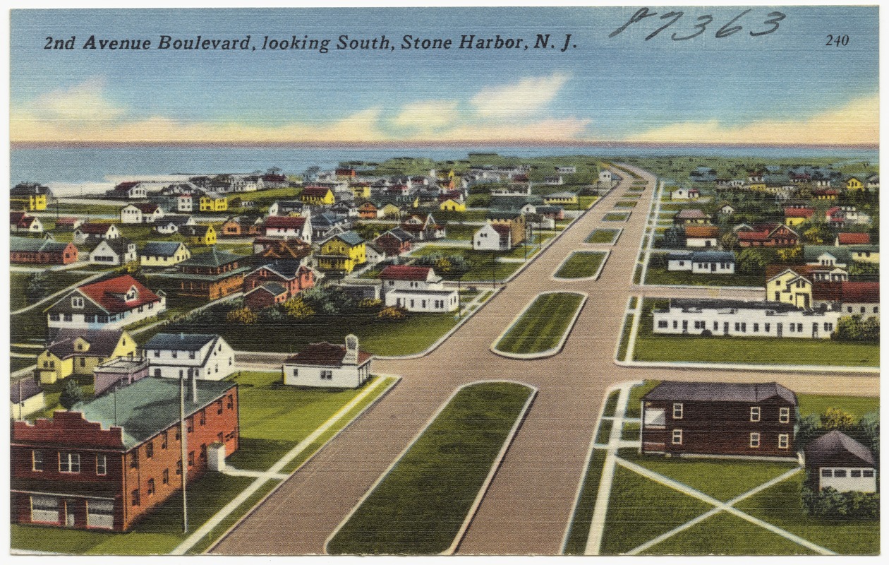 2nd Avenue Boulevard, looking south, Stone Harbor, N. J.