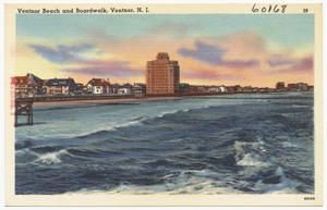 Ventnor Beach and Boardwalk, Ventnor, N. J.