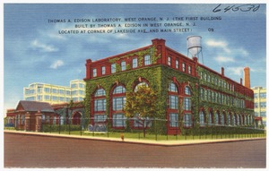 Thomas A. Edison Laboratory, West Orange, N. J. (the first building built by Thomas A. Edison in West Orange, N. J. located at corner or Lakeside Ave. and Main Street)