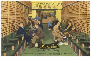 Kates Bros, scientific shoe fitting, 202 Main St., Hackensack N. J., 177 Jefferson St., Passaic, N. J., 69 Westwood Avenue, Westwood, N. J.