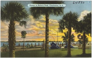 Sunset in Battery Park, Charleston, S. C.