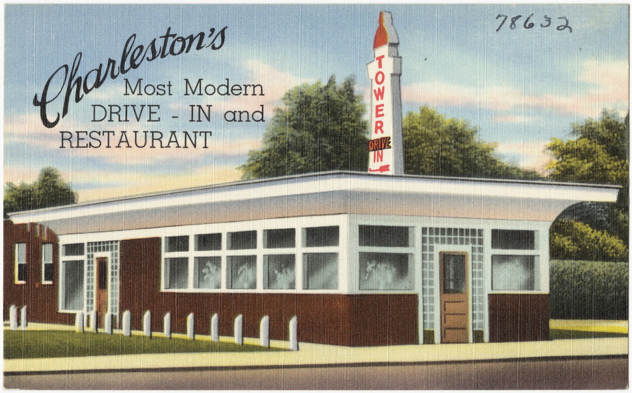Tower Drive-in & Restaurant, Charleston's most modern drive-in and restaurant, King Street at Grove, Charleston, S. C.