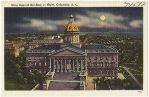 State Capitol Building at night, Columbia, S. C.
