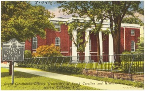 South Caroliniana Library, University of South Carolina and historic marker, Columbia, S. C.