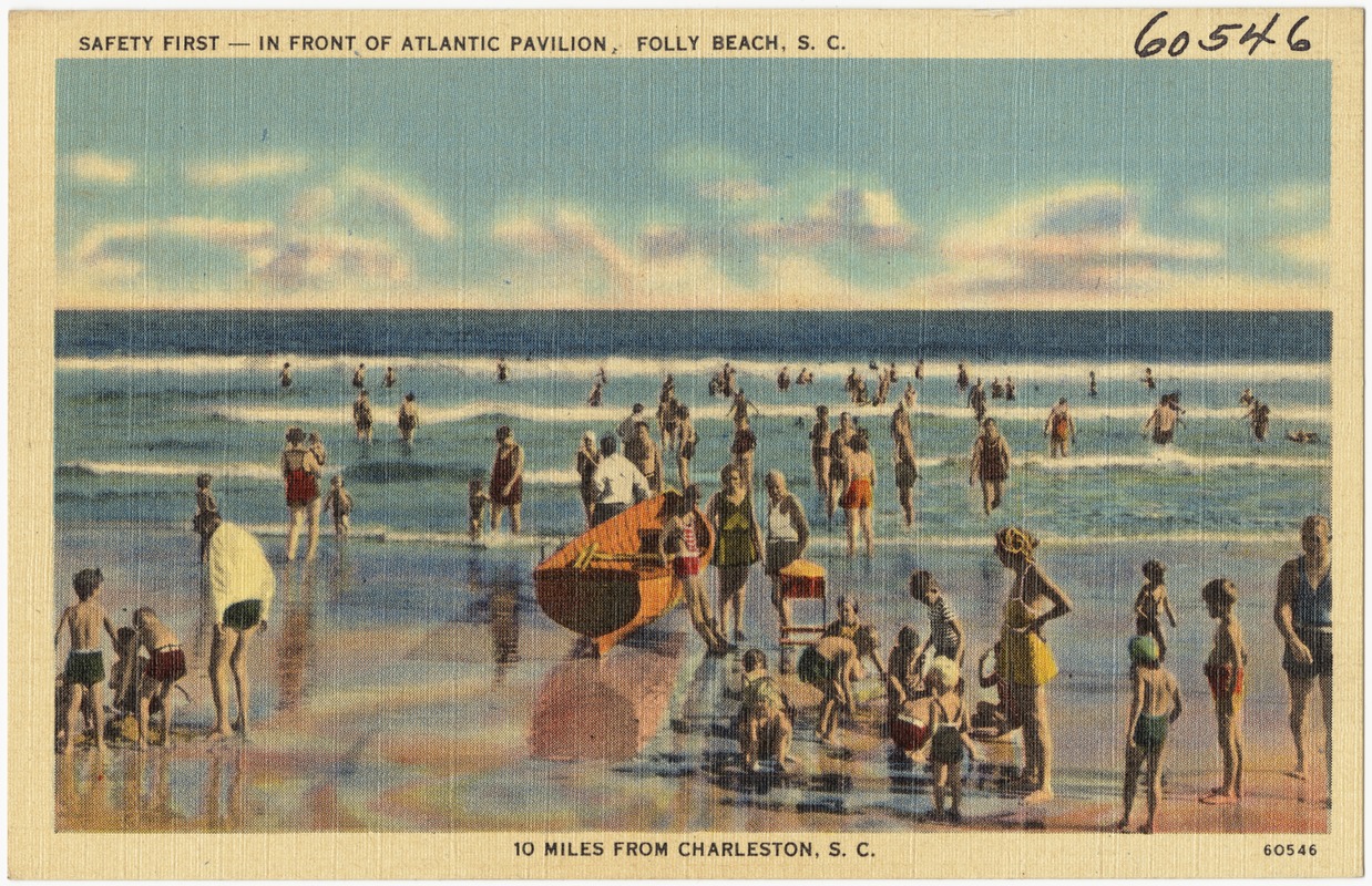 Safety first -- in front of Atlantic Pavilion, Folly Beach, S. C., 10 ...