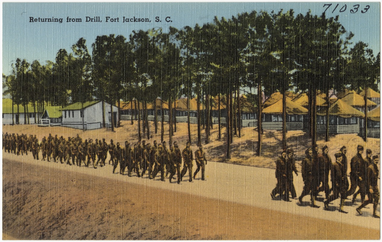 Returning from drill, Fort Jackson, S. C.