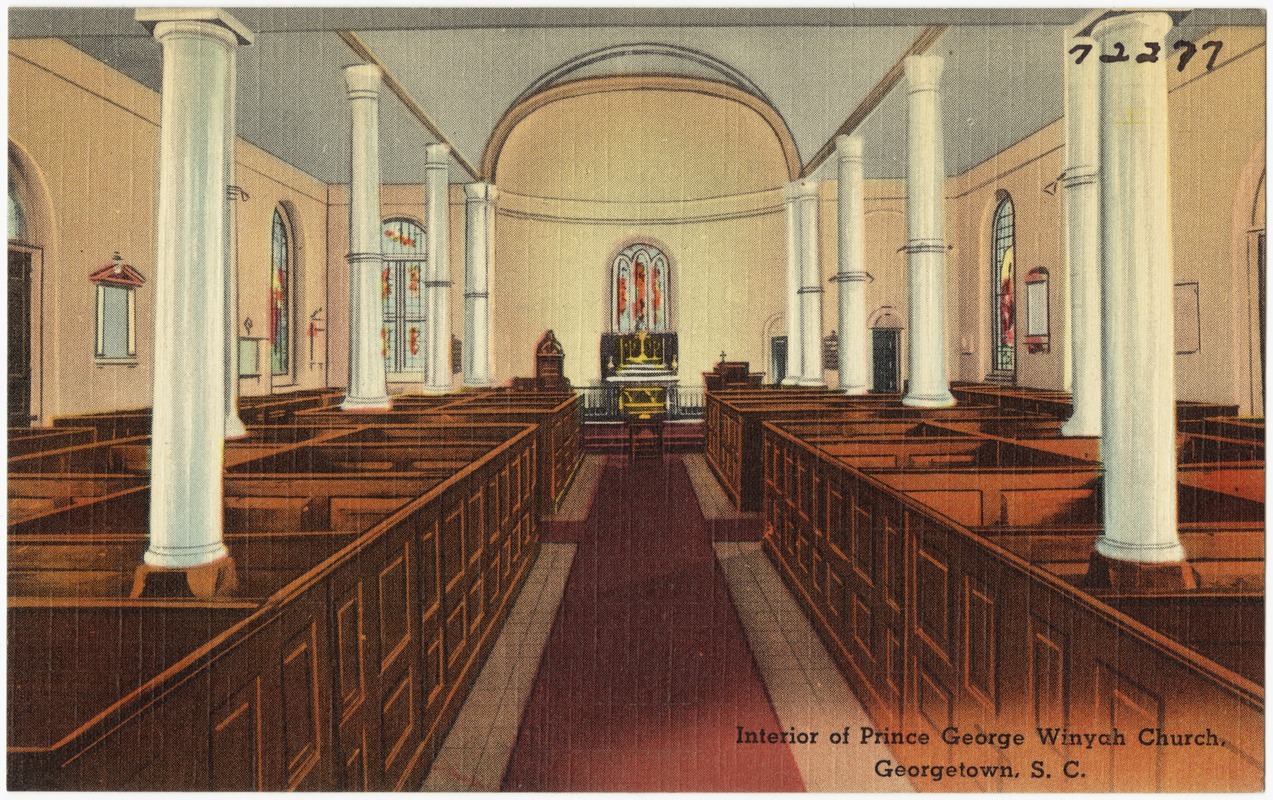Interior of Prince George Winyah Church, Georgetown, S. C.