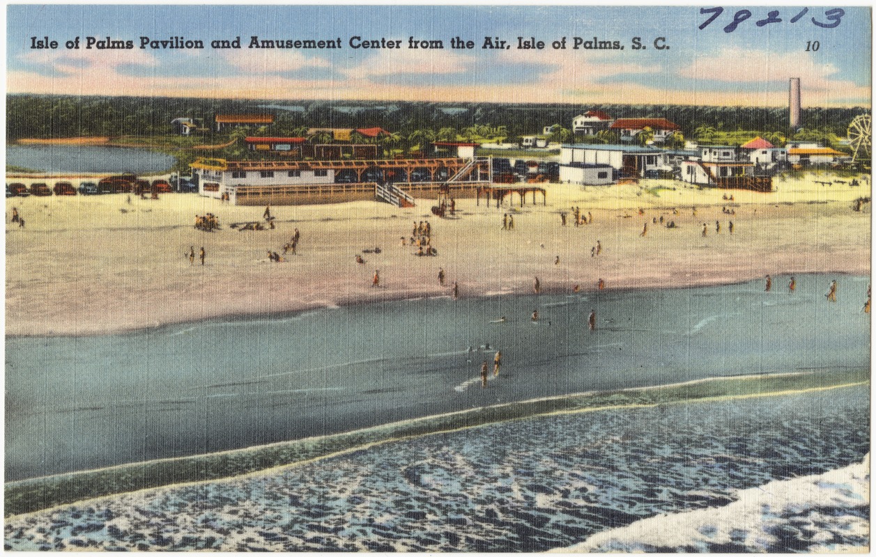 Isle of Palms Pavilion and Amusement Center from air, Isle of Palms, S