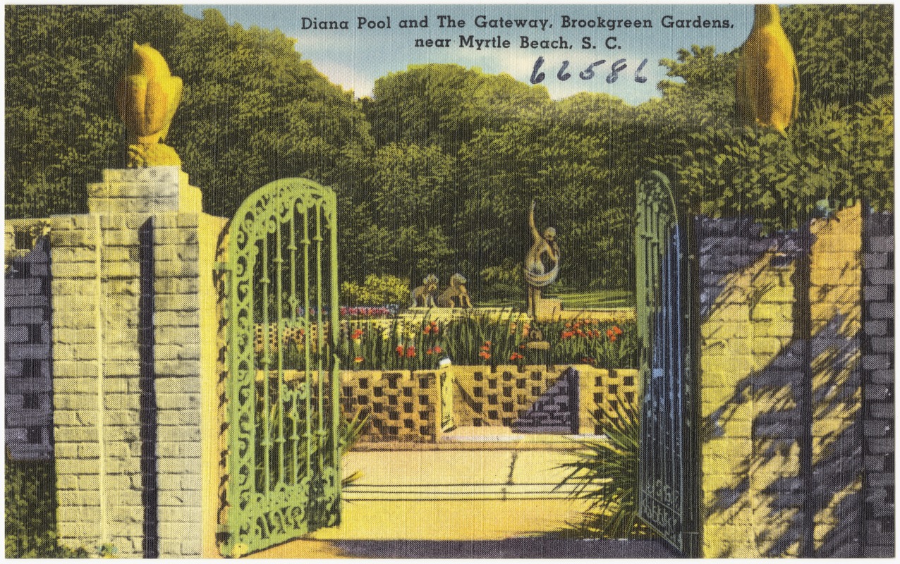 Diana Pool and the gateway, Brookgreen Gardens, near Myrtle Beach, S. C.