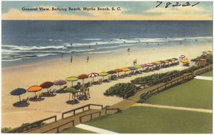 General view, bathing beach, Myrtle Beach, S. C.
