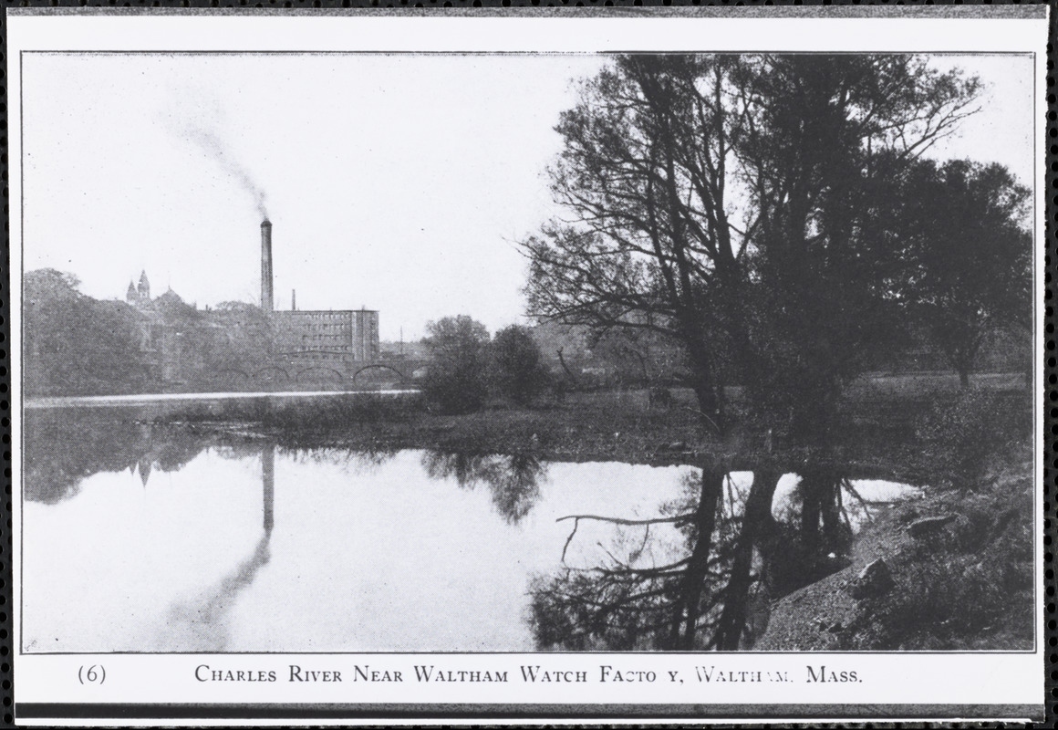 Charles River near Waltham Watch Facto[r]y, Waltham, Mass.