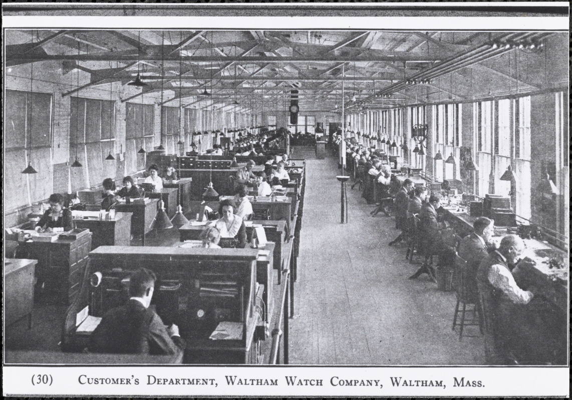Customer's department, Waltham Watch Company, Waltham, Mass.