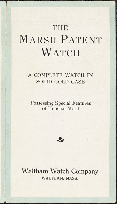 The Marsh Patent watch