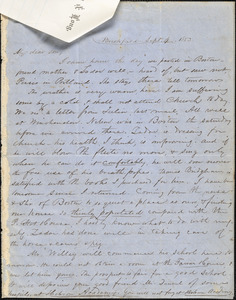 Letter from Zadoc Long to John D. Long, September 4, 1853