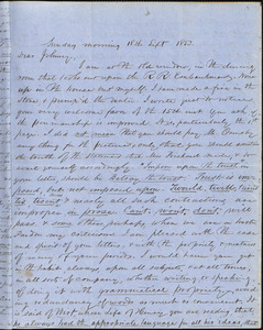 Letter from Zadoc Long to John D. Long, September 18, 1853