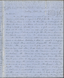 Letter from Zadoc Long to John D. Long, September 12, 1853