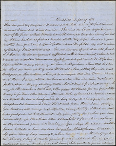 Correspondence from Zadoc Long to John D. Long, September 27 and October 2, 1853