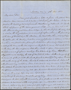Letter from Zadoc Long to John D. Long, October 4, 1853